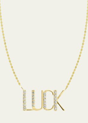 Gold Personalized Four-Letter Pendant Necklace w/ Diamonds