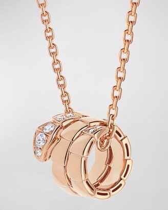 Serpenti Viper Necklace in 18k Rose Gold with Diamonds