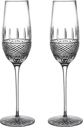 Set Of 2 Irish Lace Flutes (325Ml)