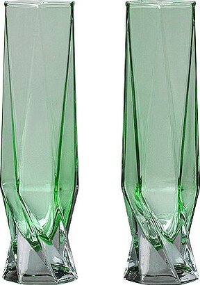 MAX ID NY for FWRD Champagne Flute Set in Green