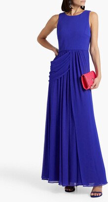 Draped chiffon gown