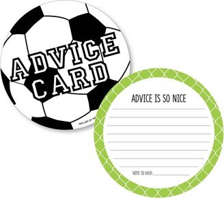 Big Dot Of Happiness Goaaal - Soccer - Wish Card Activities - Shaped Advice Cards Game - Set of 20