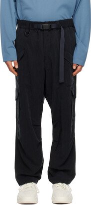 Black Wide-Leg Cargo Pants