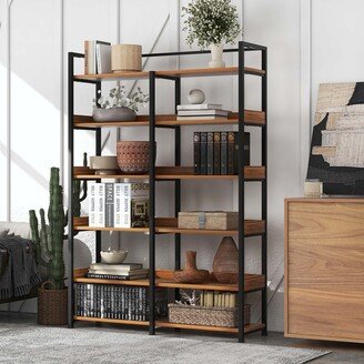 70.8 Inch Tall Bookshelf with Back&Side Panel,Adjustable Foot Pads