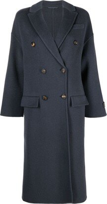 Monili bead-embellished wool-cashmere coat