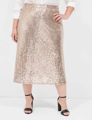 Sequin A-Line Skirt