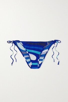 Printed Bikini Briefs - Blue