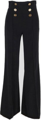 Button Detailed Palazzo Trousers
