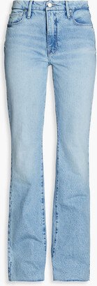 Faded high-rise flared jeans