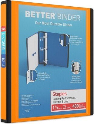 Staples 1.5 3-Ring Better Binder Orange (13467) 651861