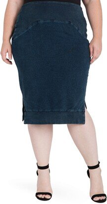 Kelly Side Slit Knit Pencil Skirt