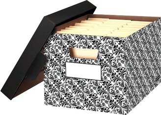 Bankers Box 4pk Decorative Storage Boxes with Lids - Brocade