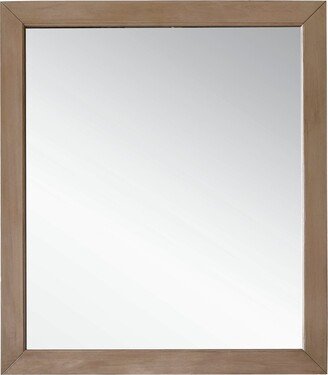 James Martin Vanities Chicago 42 x 48 Framed Bathroom Mirror - Whitewashed Walnut