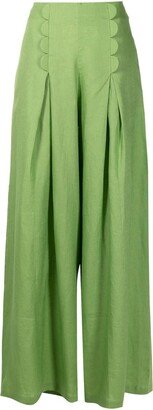 Bubble high-waisted trousers-AA