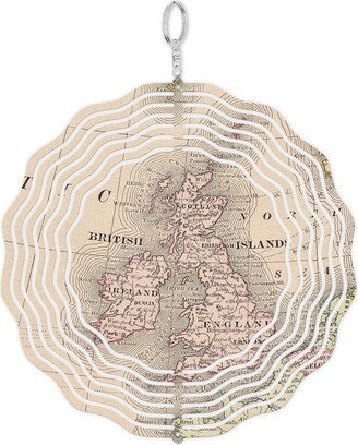 United Kingdom Map Garden Spinner - Decor Outdoor Yard Art