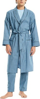 Men's Woven Plaid Robe