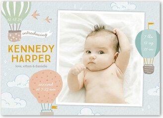 Birth Announcements: Gently Floating Birth Announcement, Blue, 5X7, Matte, Signature Smooth Cardstock, Square