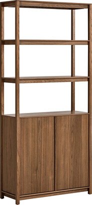 Blu Dot Open Plan Bookcase w/ Storage Walnut