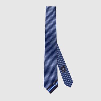 Silk tie with Interlocking G detail