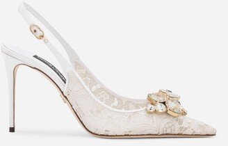 Rainbow lace slingbacks in lurex lace-AA