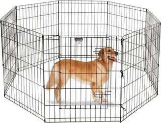 Puppy Playpen - Foldable Metal Exercise Enclosure with Eight 30-Inch Panels - Indoor/Outdoor Fence for Dogs, Cats, or Small Animals