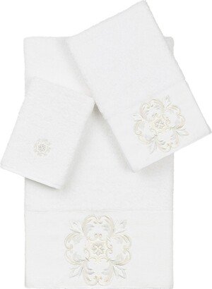Alyssa 3-Piece Embellished Towel Set - White