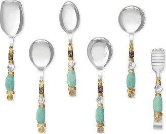 Tiramisu Aqua Oasis Serving Spoons (Set Of 6)