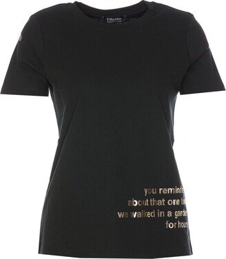 'S Max Mara Slogan Printed Crewneck T-Shirt