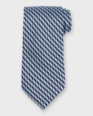 Men's Bicolor Silk Jacquard Tie