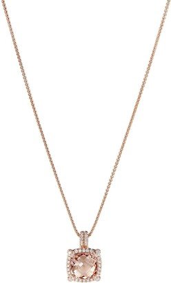 18kt rose gold Chatelaine morganite and diamond necklace