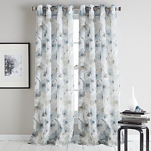 Modern Bloom Semi-Sheer Grommet Curtain Panel, 50 x 84