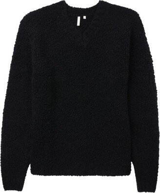 V-neck virgin wool-blend jumper