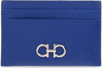 Leather Card Holder - Blue