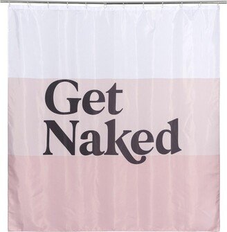 Pink Stripe Get Naked Shower Curtain