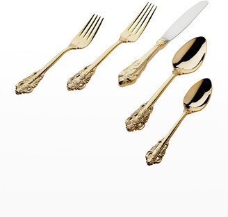 20th Century Baroque 20-Piece Flatware Set - 18/10 All Gold