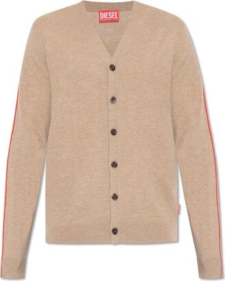 K-Zante Buttoned V-Neck Cardigan-AA