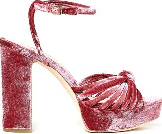 Rivka Crushed Velvet Platform Sandals