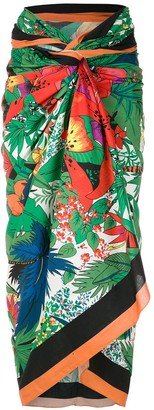 Tropical-Print Sarong