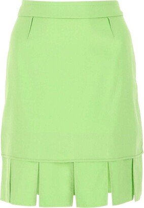 Pleated Hem Mini Skirt