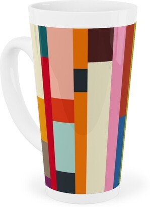 Mugs: Solid Scraps - Multi Tall Latte Mug, 17Oz, Multicolor