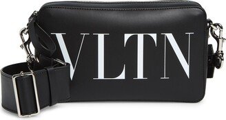 VLTN Logo Leather Crossbody Bag