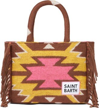 Colette Blanket Handbag With Ethnic Print