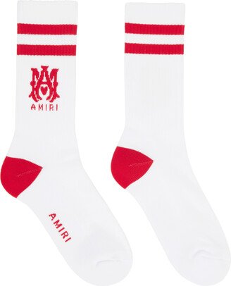 White & Red M.A. Socks