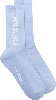 Logo-Jacquard Ribbed Socks