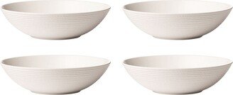 Lx Collective Set Of 4 White Pasta Bowls