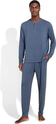 Henry - The Long PJ Set (Coastal Blue) Men's Pajama Sets