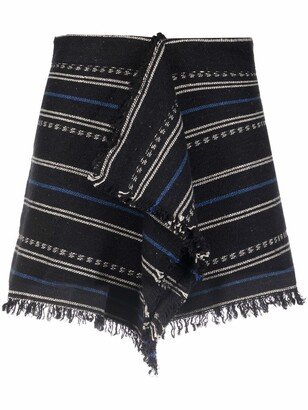 MARANT ÉTOILE Jiloa draped-front striped skirt