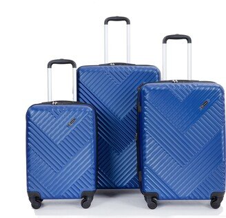 EDWINRAY Luggage Set of 3 Hardside Carry on Suitcase Sets with TSA Lock, Portable Lightweight ABS Spinner Luggages Set