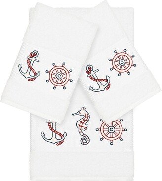 Easton 3-Piece Embellished Towel - White