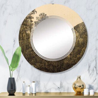 Designart 'Nature Of South America Old Image VIII' Printed Traditional Wall Mirror